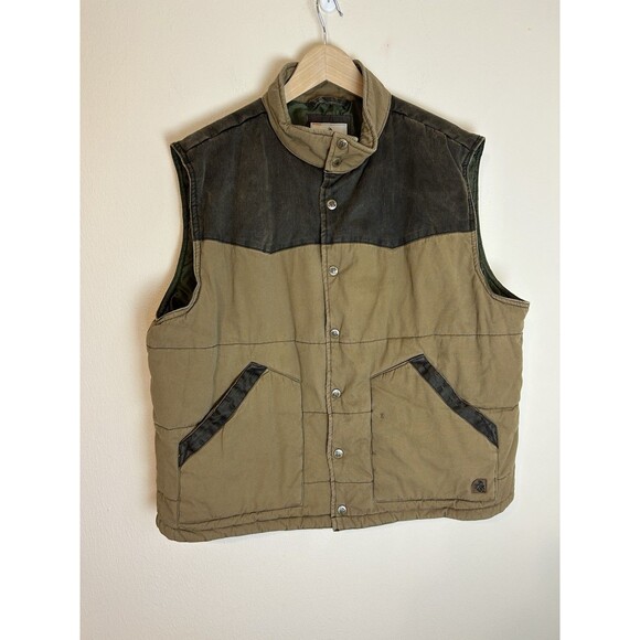 Legendary Whitetails Vest XL Leather Snap Shotgun Longhorn Ranchers Mens Brown - Picture 1 of 5
